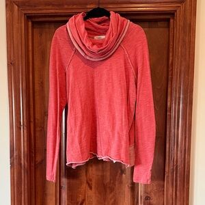 Free People Coral Cowl Neck Sweater